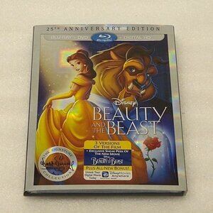 Beauty & the Beast 25th Anniversary Edition BLU-RAY DVD DIGITAL HD - SEALED